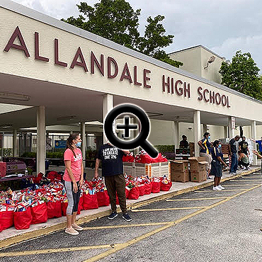 Food Distribution at Hallandale High School